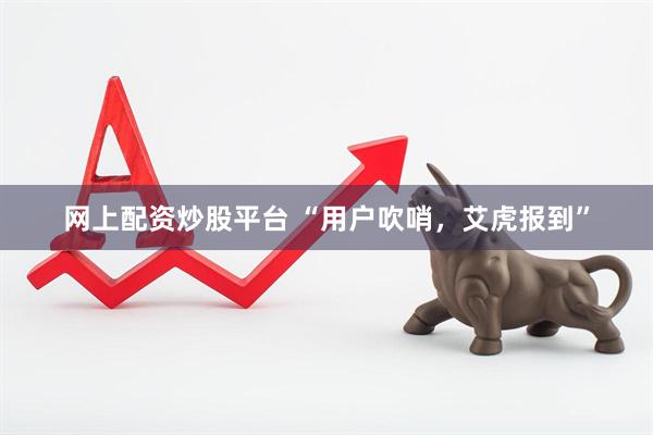 网上配资炒股平台 “用户吹哨，艾虎报到”