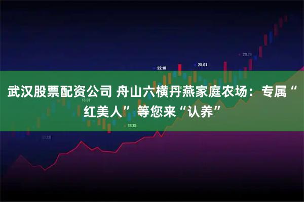 武汉股票配资公司 舟山六横丹燕家庭农场：专属“红美人” 等您来“认养”